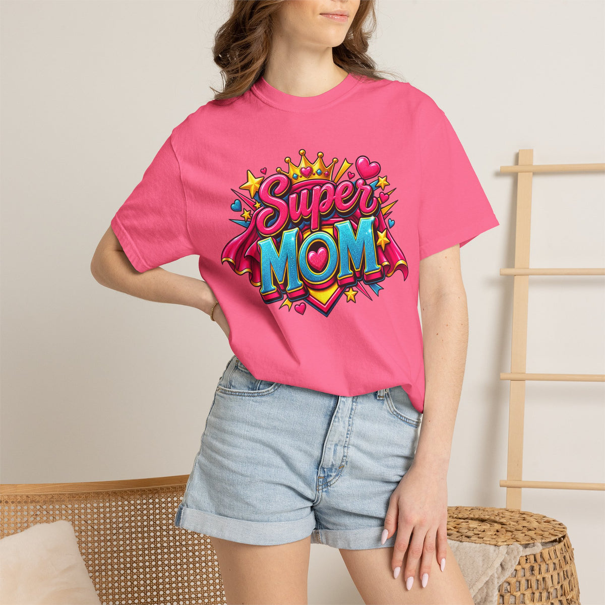 Super Mom T-Shirt — Colorful Comic-Style Mother's Day Tee
