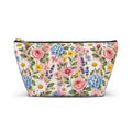 Floral Garden Accessory Pouch — Pink Wildflower Makeup Bag