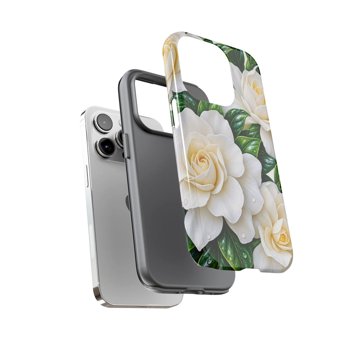 Floral Camellia Tough Case — White Gardenia Phone Cover
