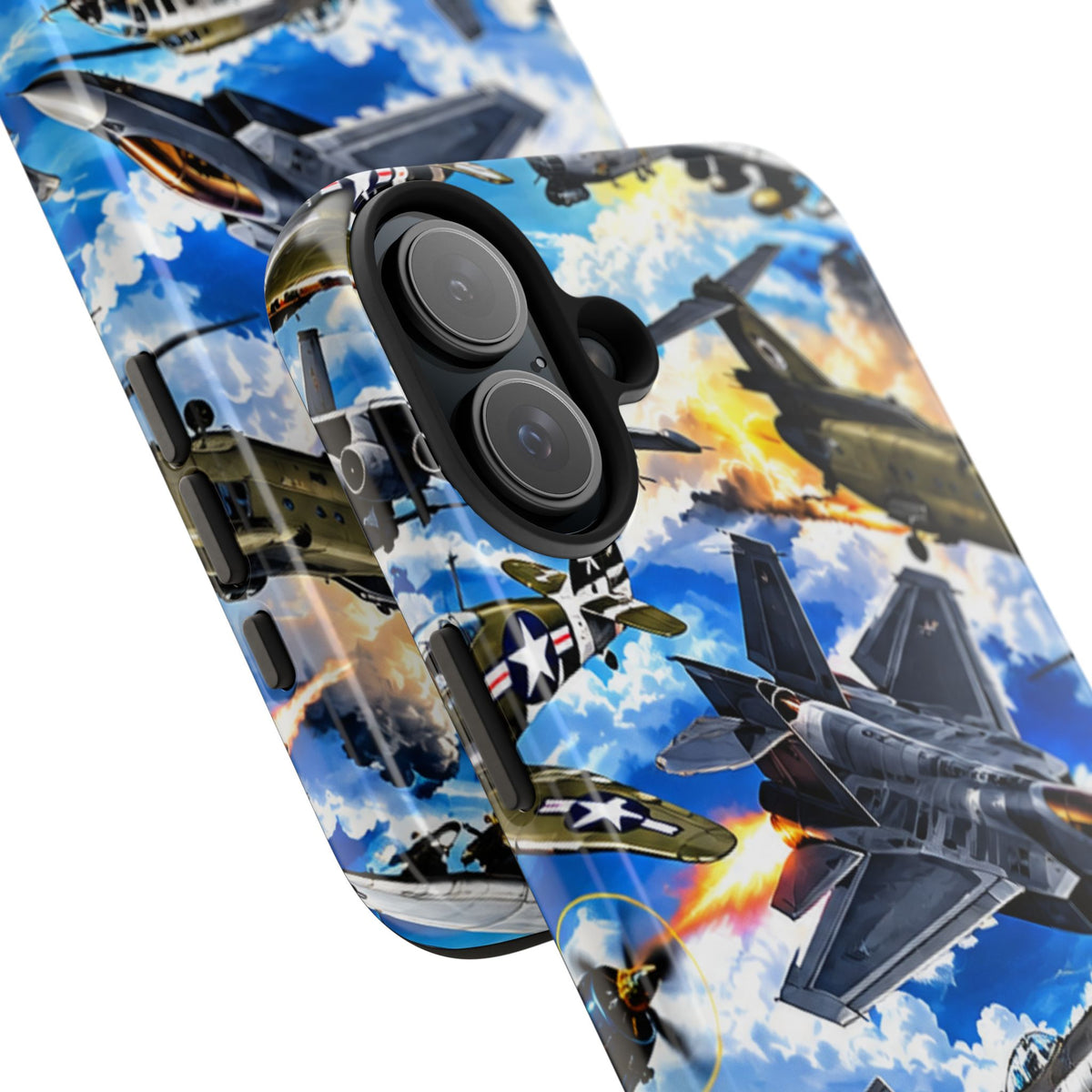 Military Aircraft Tough Phone Case – Vintage & Modern Jet Fighter Print