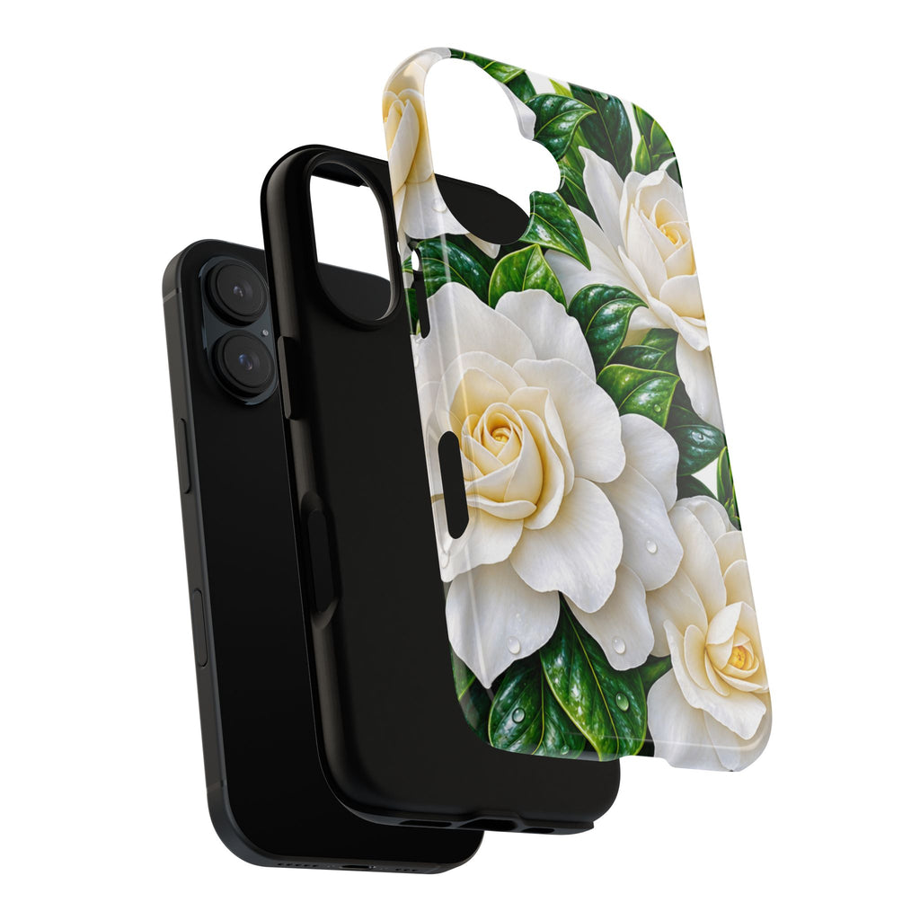 Floral Camellia Tough Case — White Gardenia Phone Cover