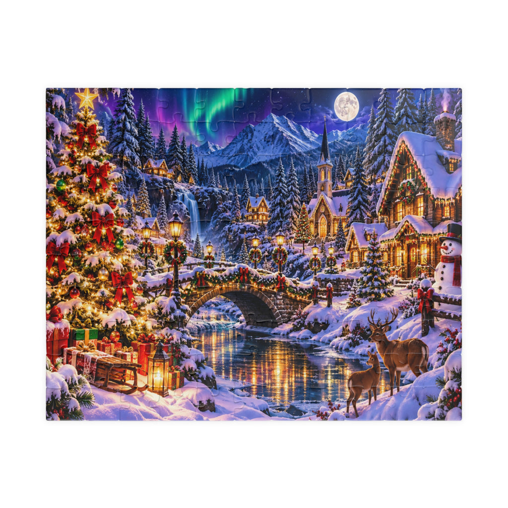 Christmas Village Winter Puzzle — Holiday Jigsaw (110/252/520/1014 pcs)