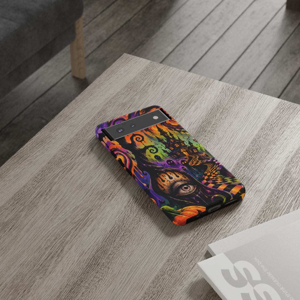 Phone Case — Psychedelic Haunted House Halloween Design