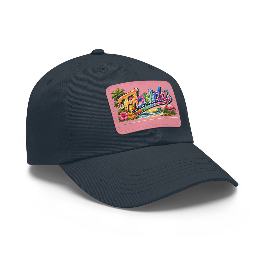 Florida Retro Patch Dad Hat | Leather Rectangle