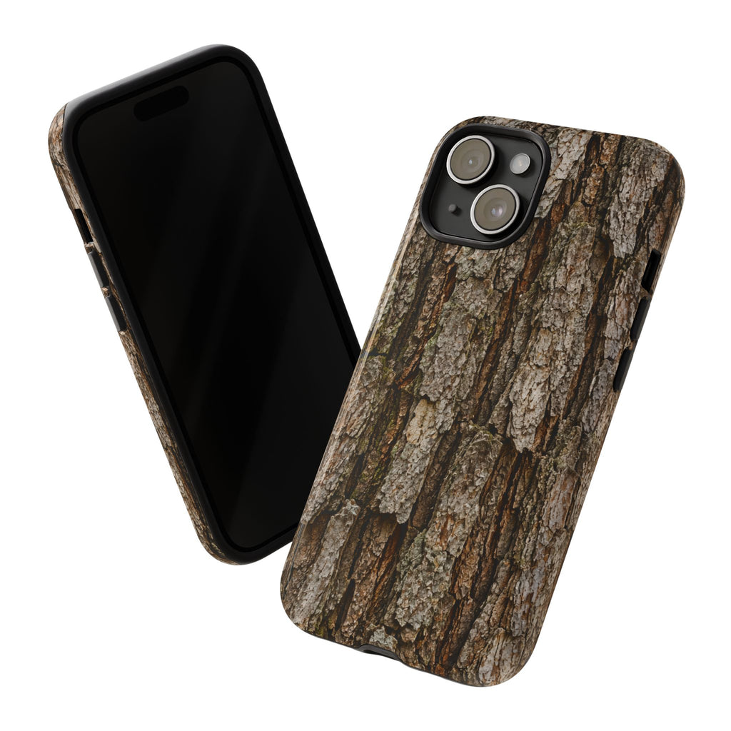 Bark Texture Phone Case - Rugged Woodland Camouflage for Nature Lovers