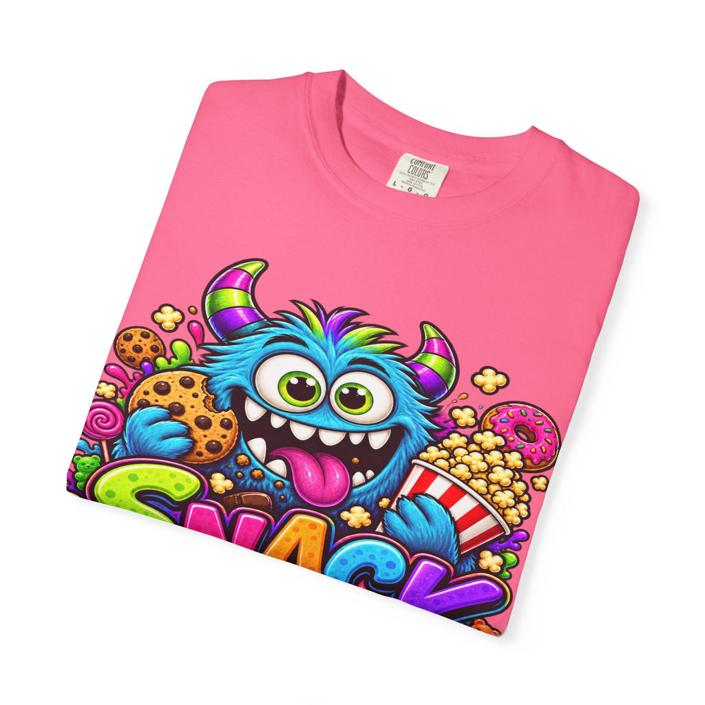 Snack Monster T-shirt | Colorful Cartoon Monster Snacks