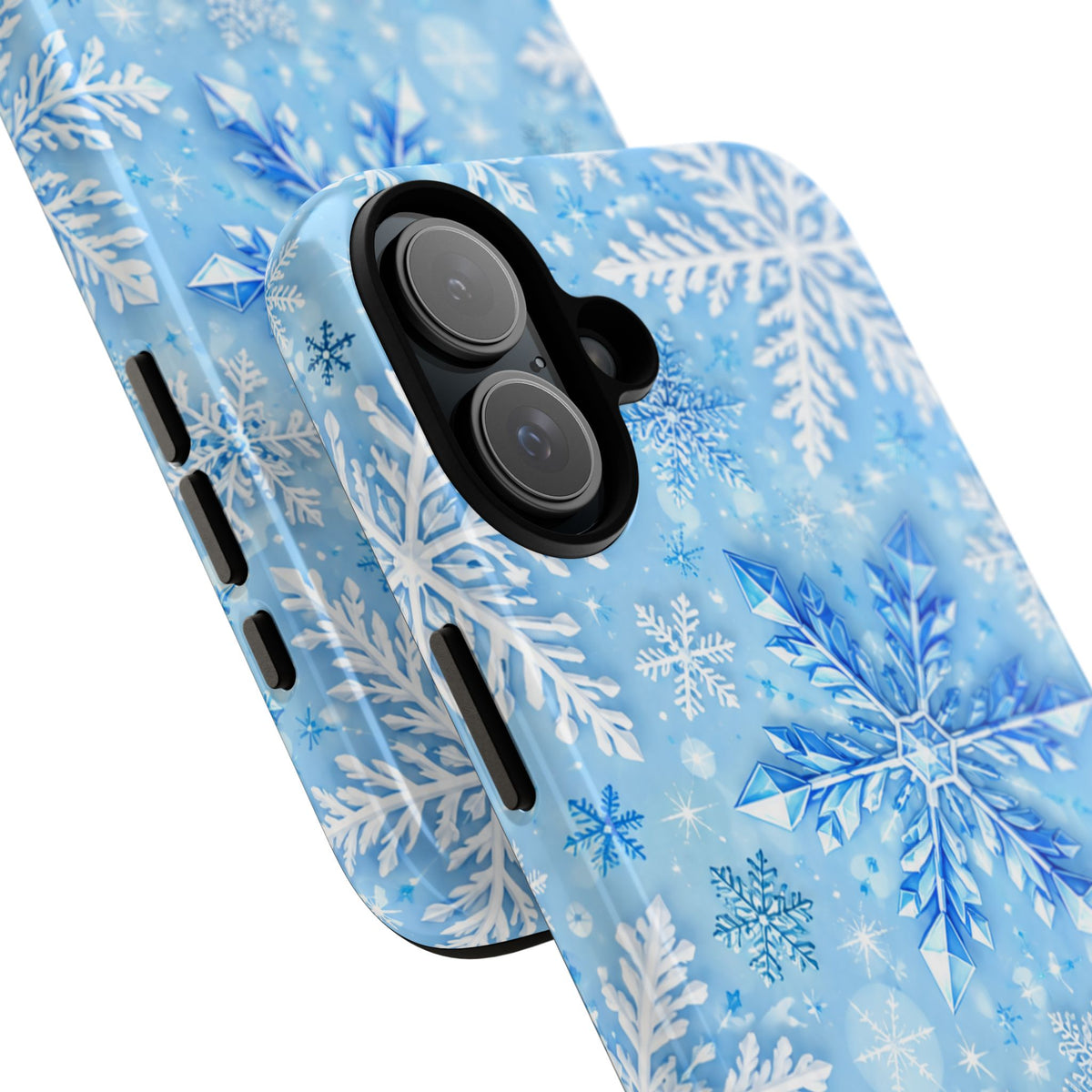 Winter Snowflake Tough Phone Case — Blue Holiday Protective Cover