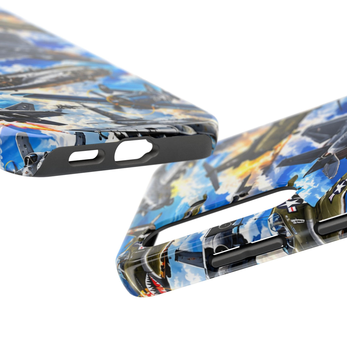 Military Aircraft Tough Phone Case – Vintage & Modern Jet Fighter Print