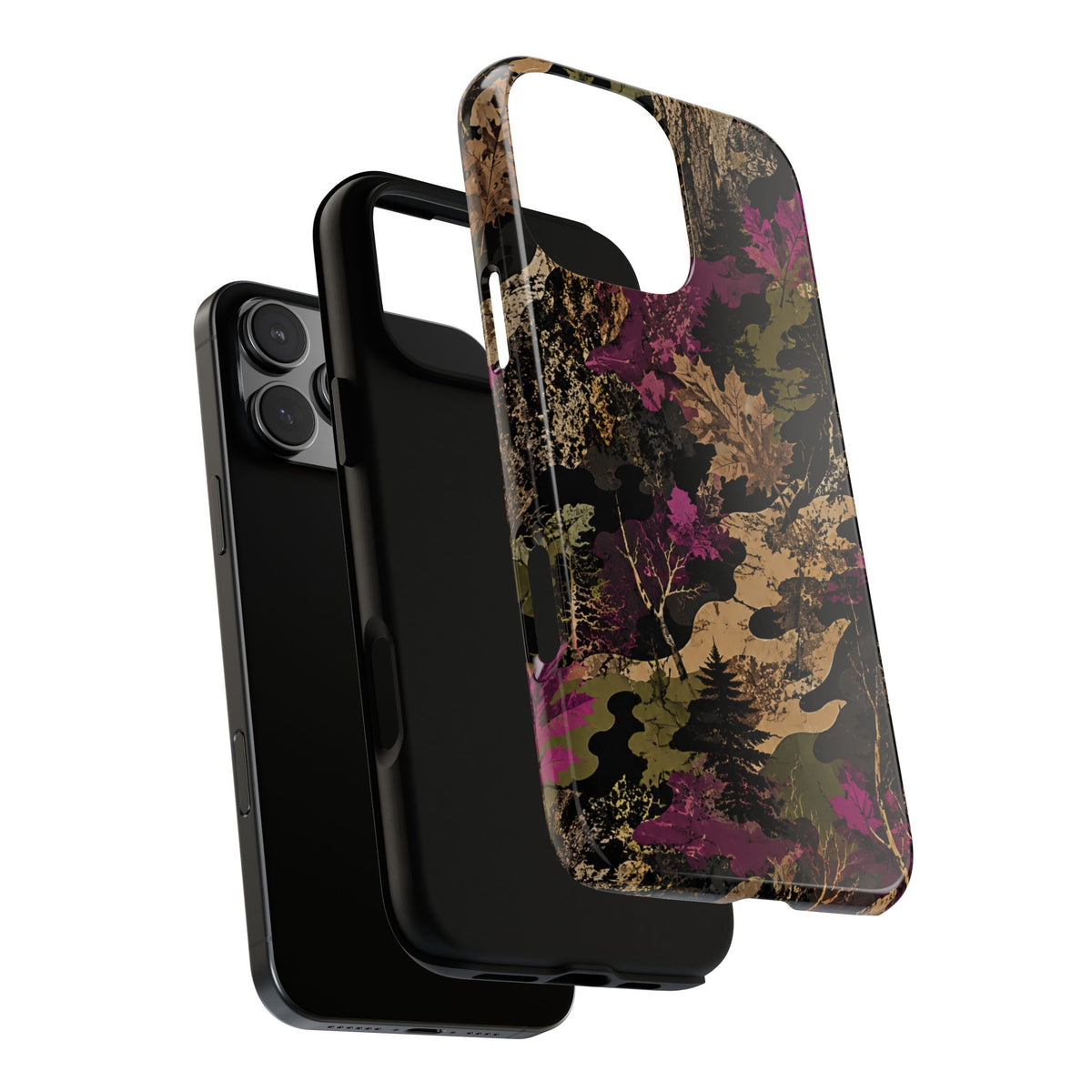 Camo Floral Tough Phone Case — Rugged Nature-Inspired Protection