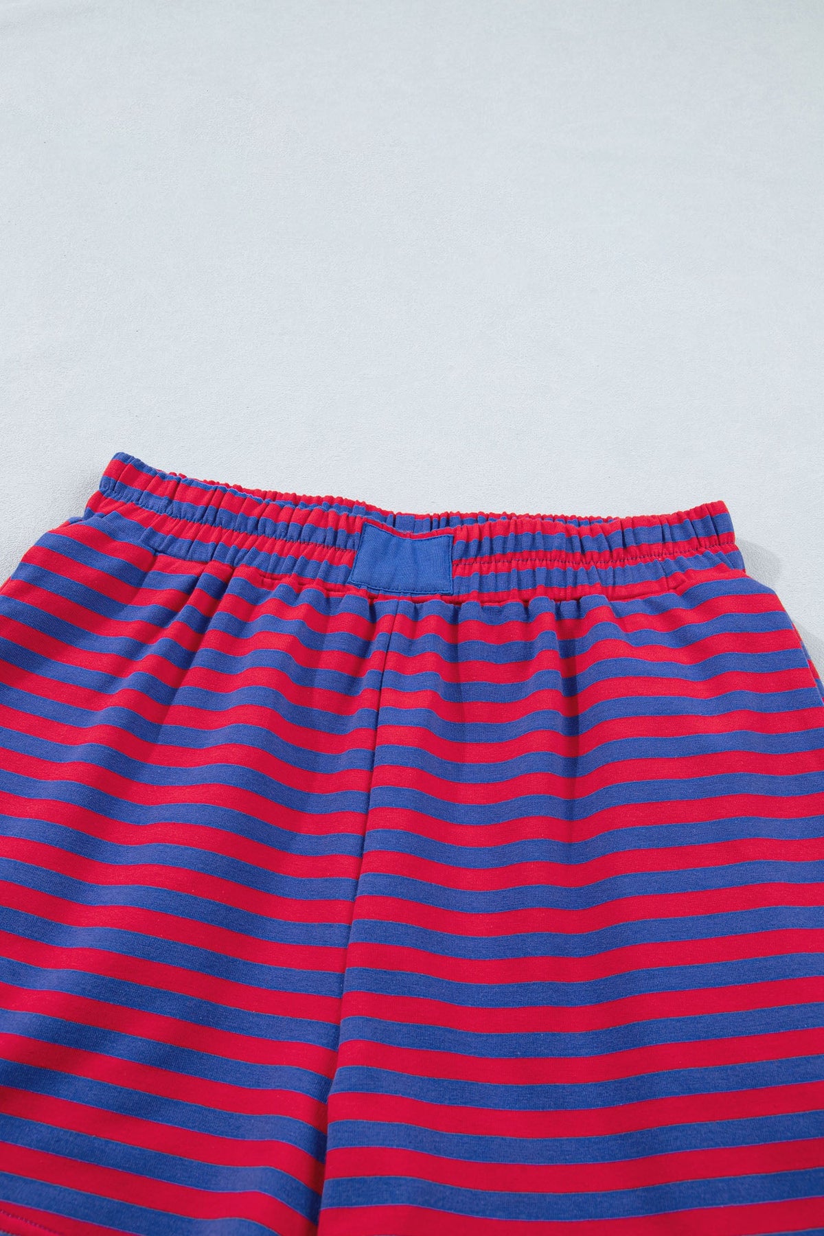 Stripe Short Sleeve Top & High Waist Short Set