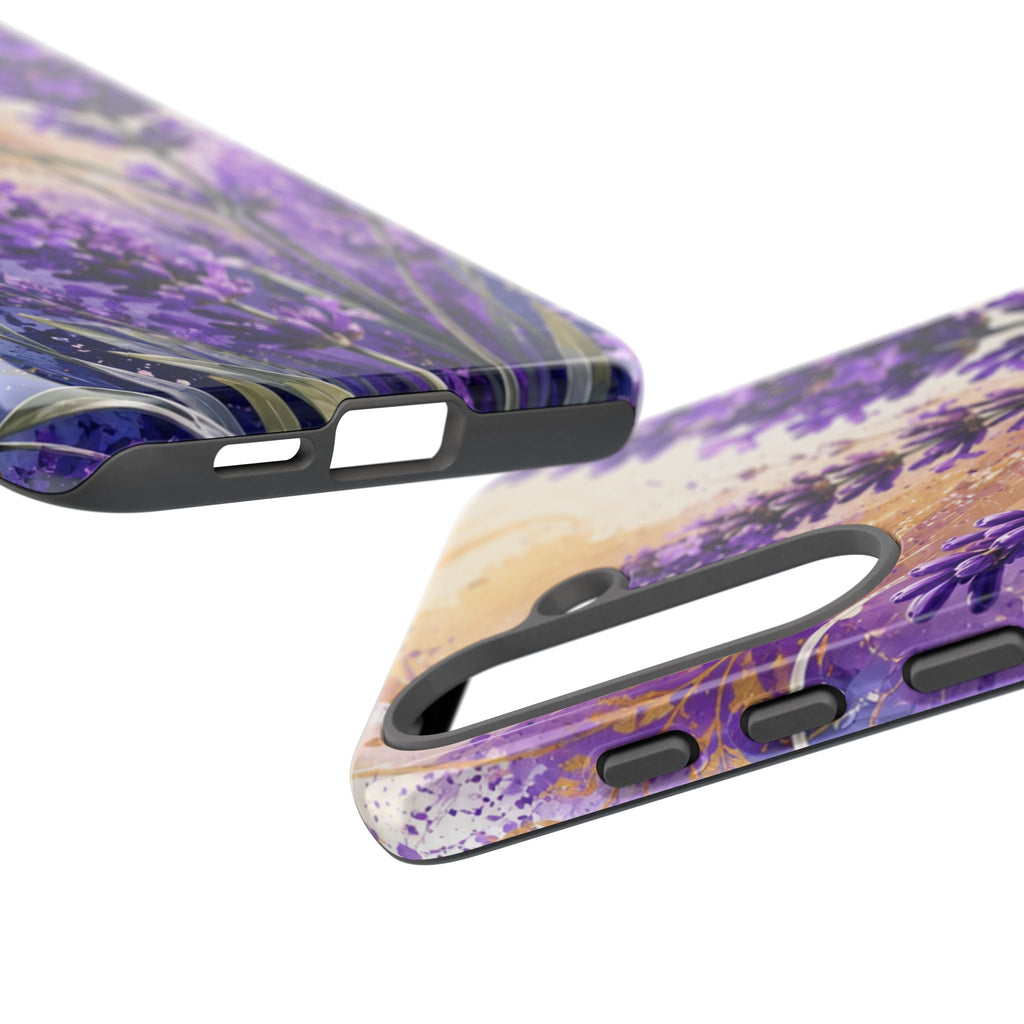 Lavender Bouquet Tough Phone Case — Protective Floral iPhone Case