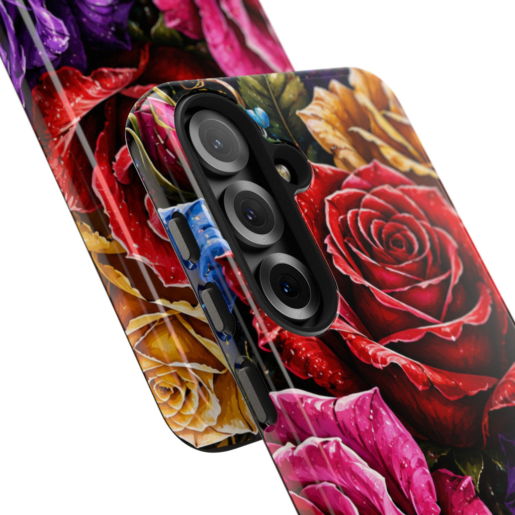 Tough Phone Case — Vibrant Rose Garden Protective Phone Cover