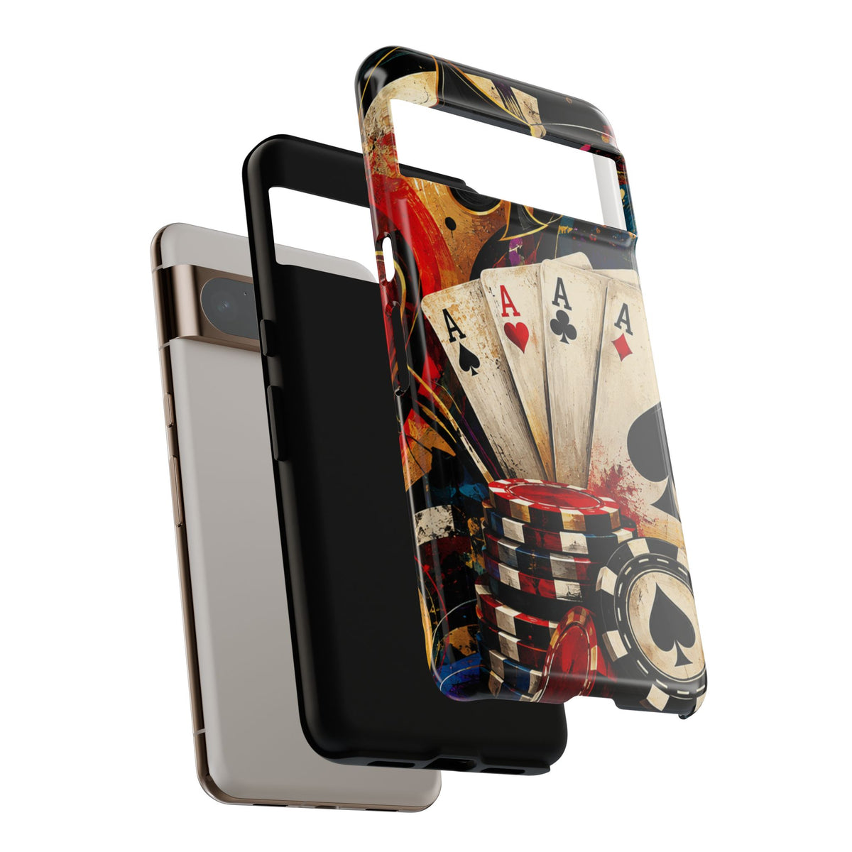 Casino Poker Ace Phone Case — Vintage Playing Cards & Chips Protective Cover