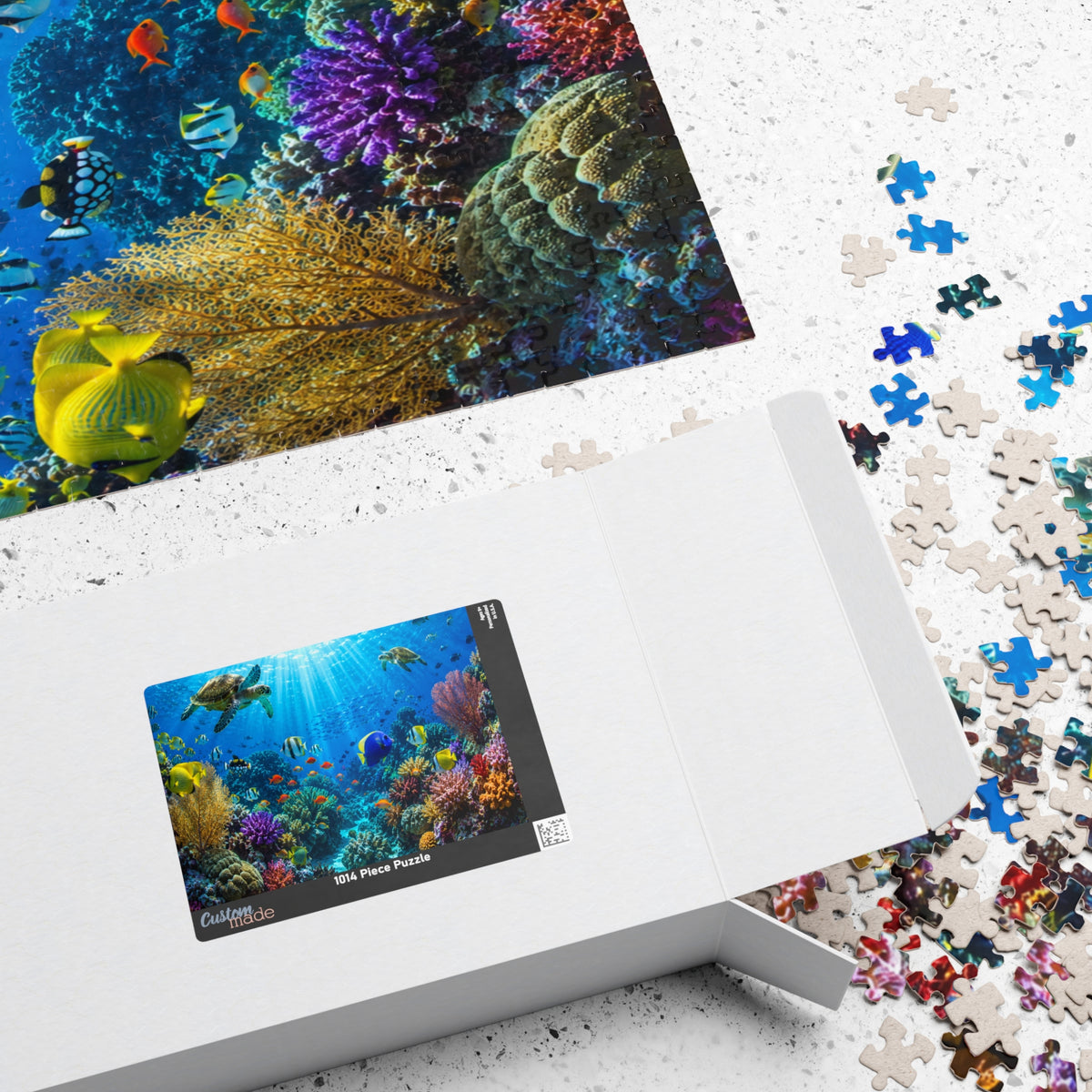 Underwater Reef Jigsaw Puzzle — Sea Turtles & Tropical Fish (110–1014 pcs)