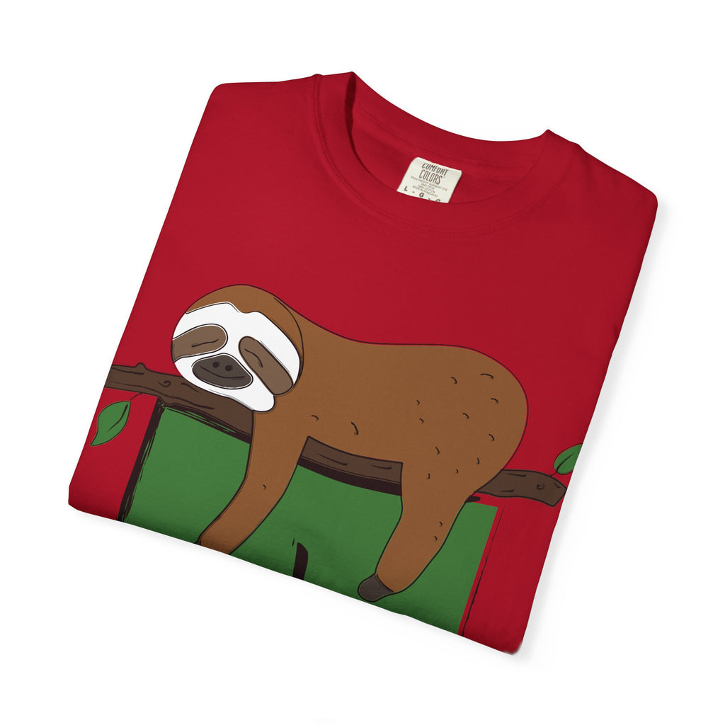 Sloth Pocket Tee — "Not Today" Lazy Sloth Graphic T-Shirt