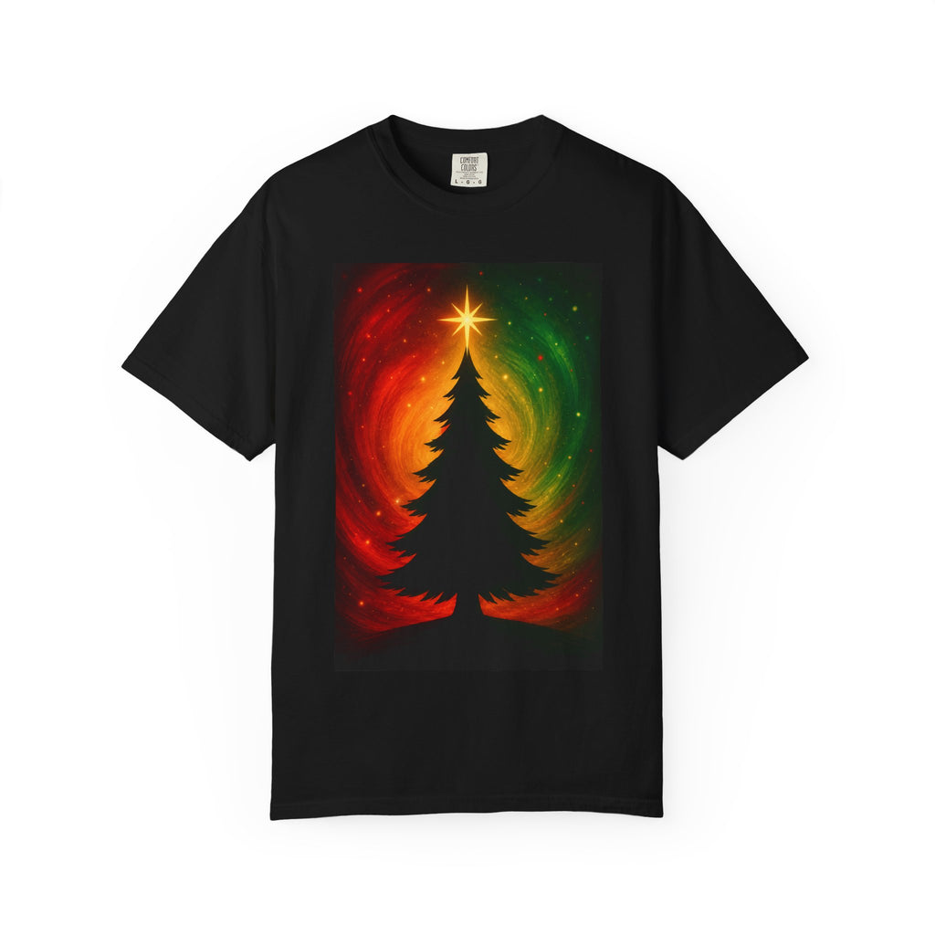 Christmas Tree Star T-Shirt — Rasta Swirl Holiday Tee
