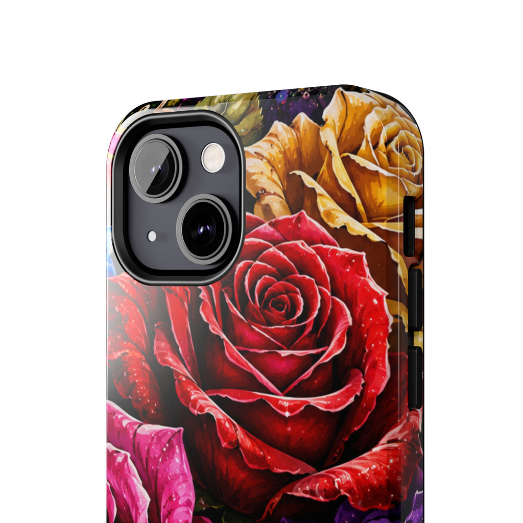 Tough Phone Case — Vibrant Rose Garden Protective Phone Cover
