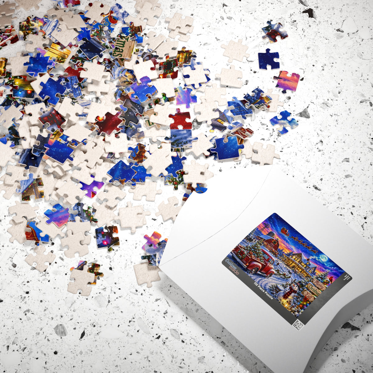 Christmas Country Scene Puzzle — 'Merry Christmas Y'all' Holiday Jigsaw (110–1014 pcs)