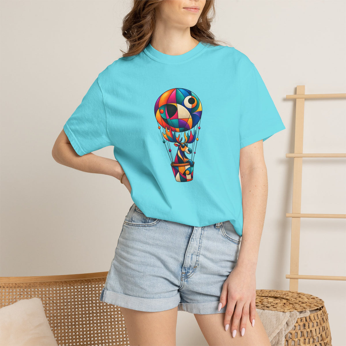Hot Air Balloon Abstract Art T-Shirt