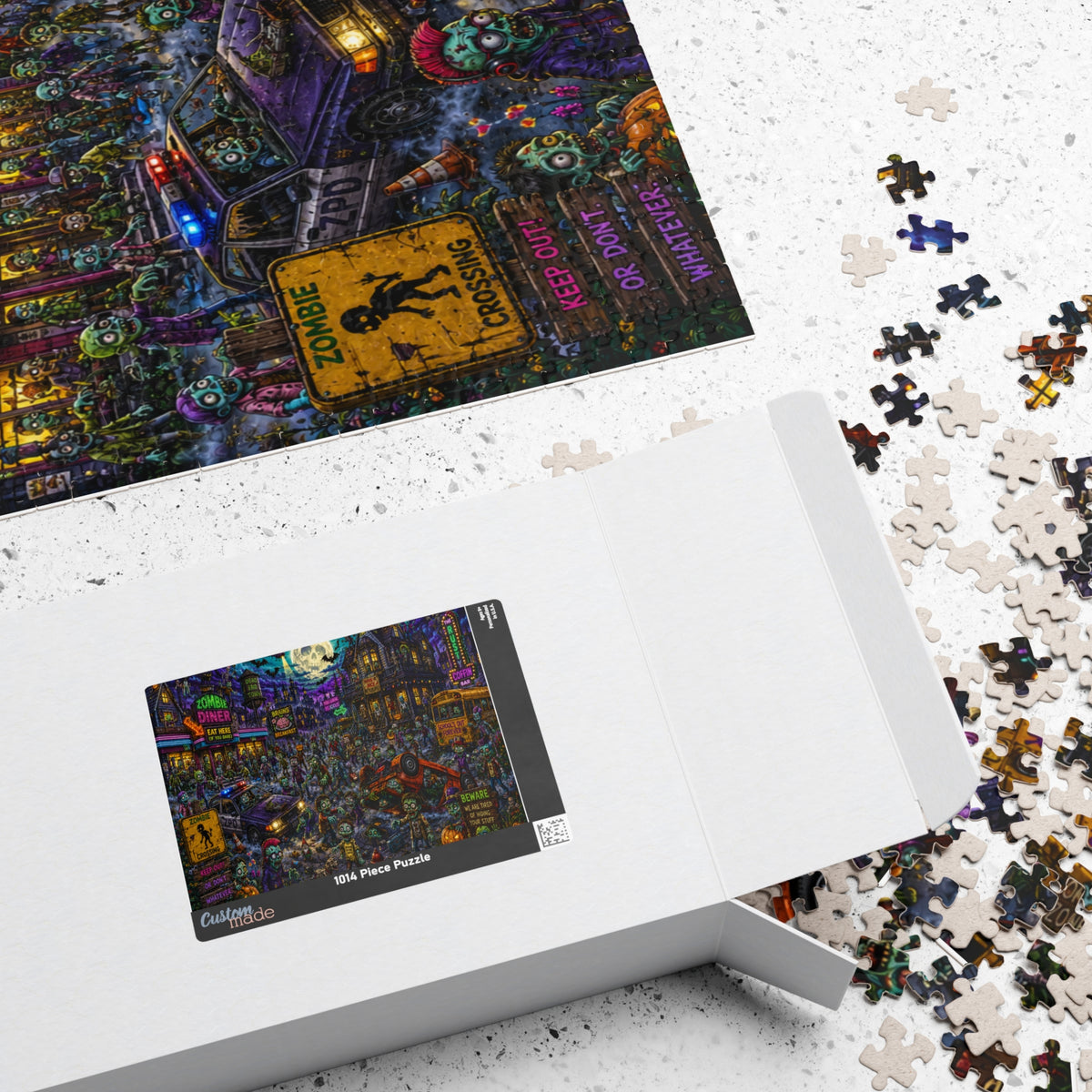 Spooky Zombie City Puzzle 520 Piece | Halloween Jigsaw