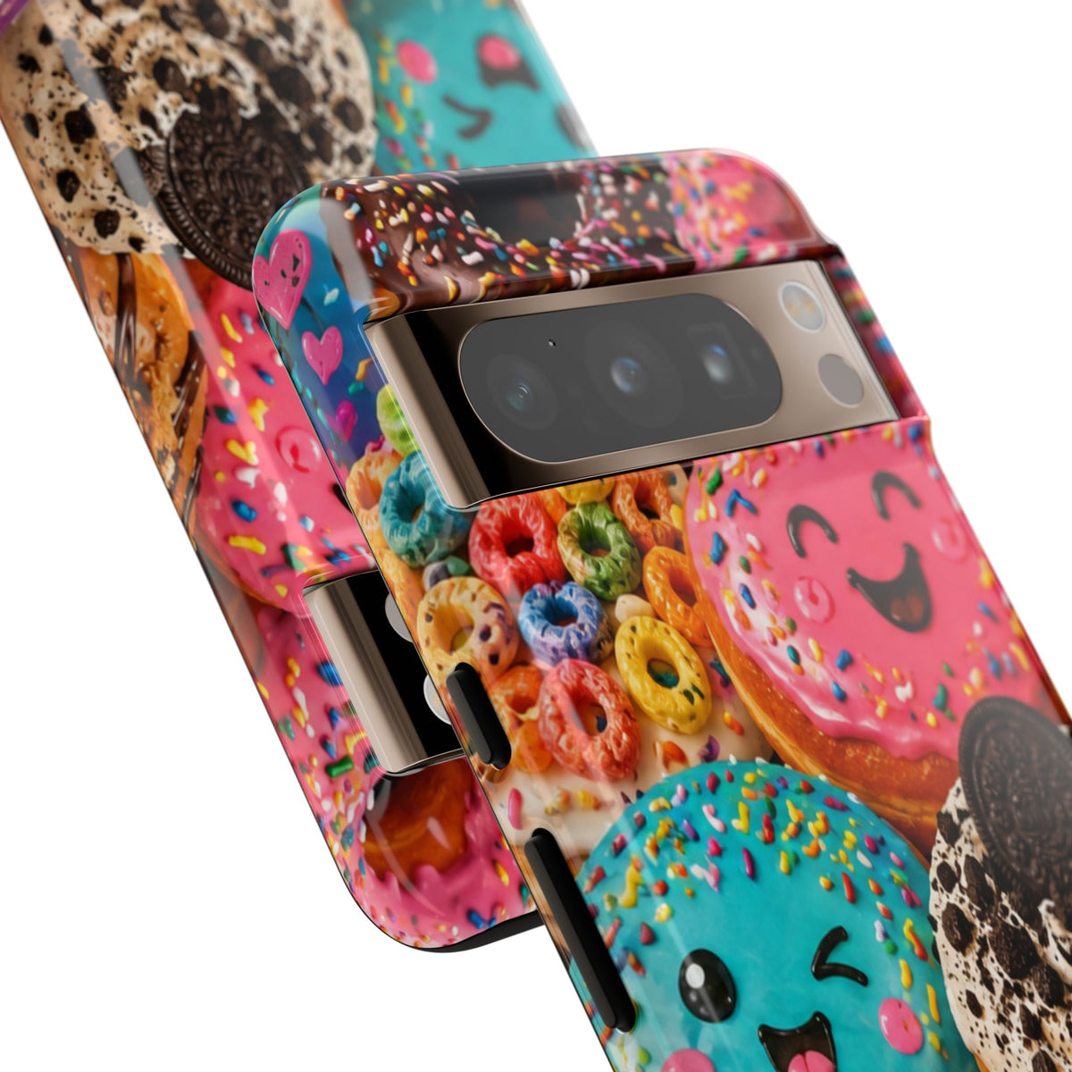Donut Smile Tough Phone Case — Cute Colorful Desserts Protective Cover
