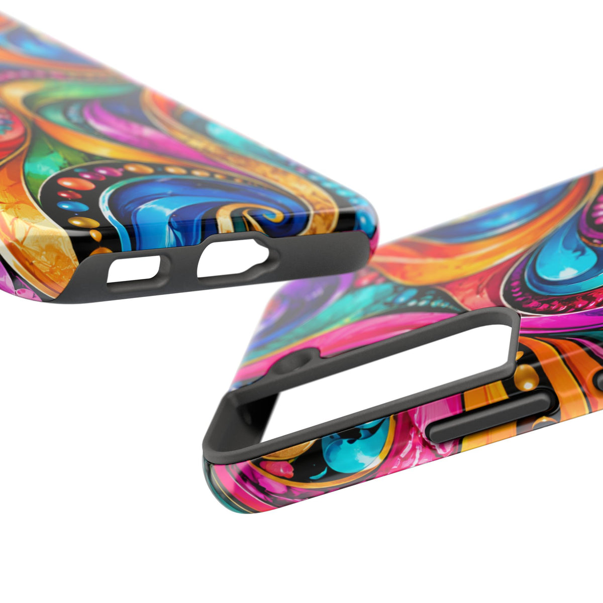Colorful Swirl Tough Phone Case — Vibrant Abstract Protective Cover