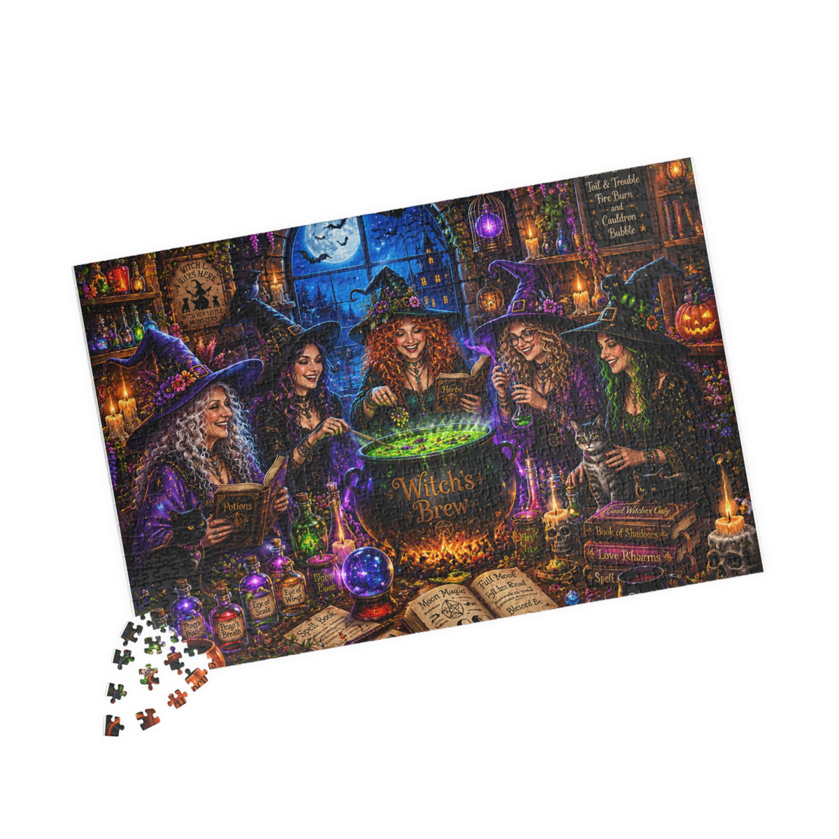 Witches Brew Scene Puzzle | 520 Piece Halloween Jigsaw