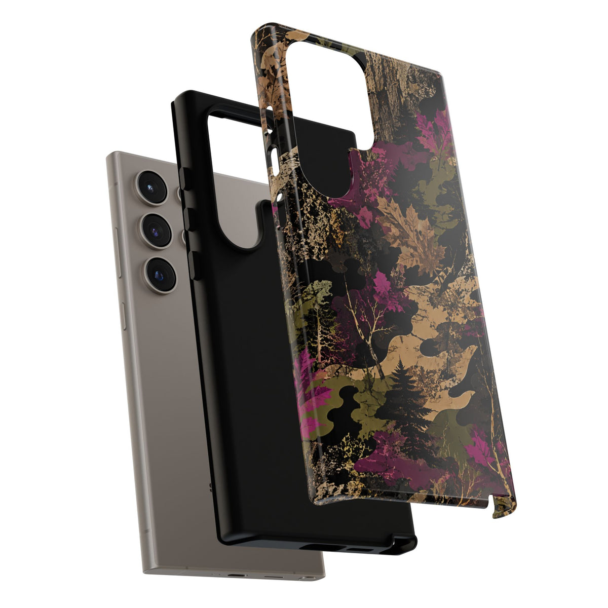 Camo Floral Tough Phone Case — Rugged Nature-Inspired Protection