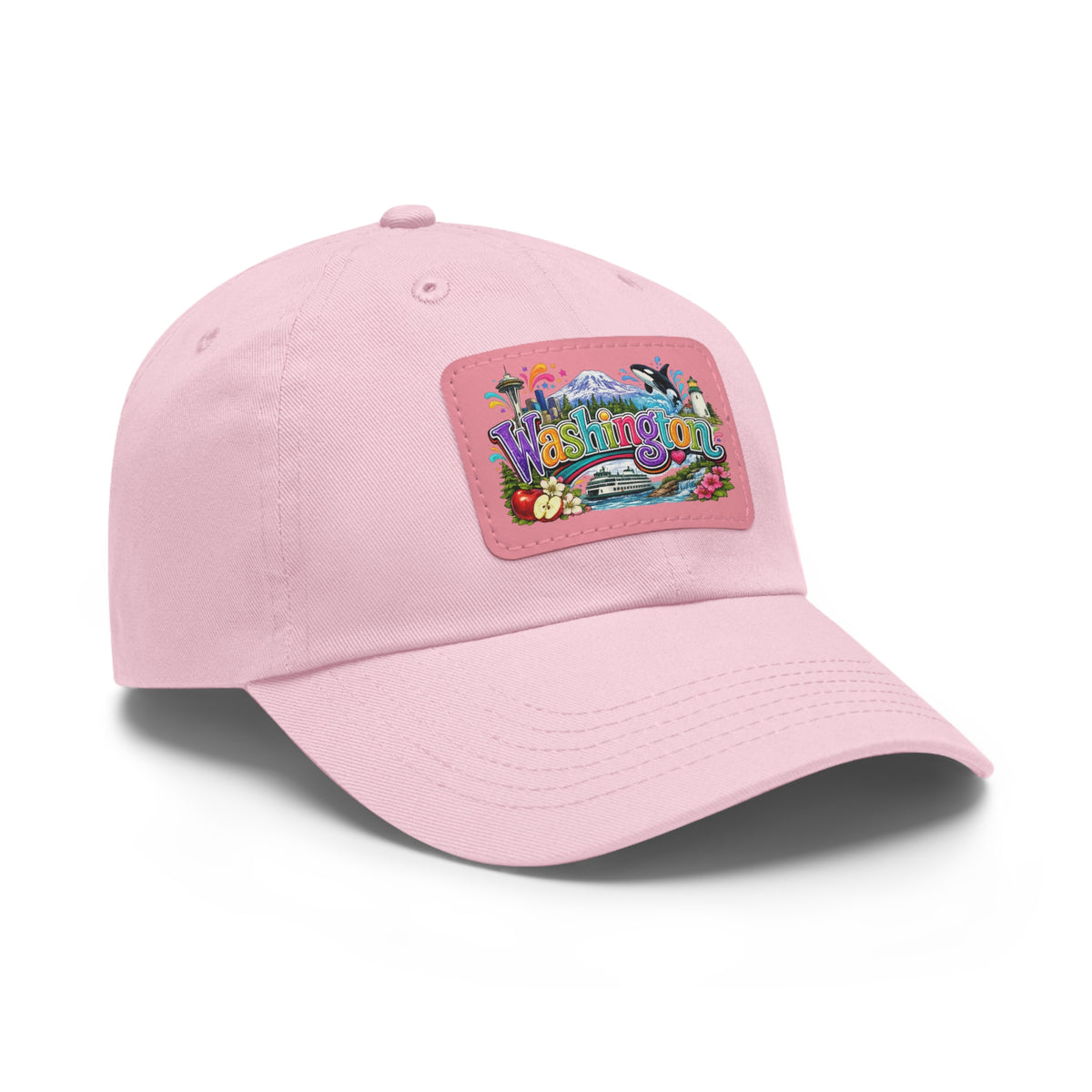 Washington State patch hat | leather rectangle dad hat