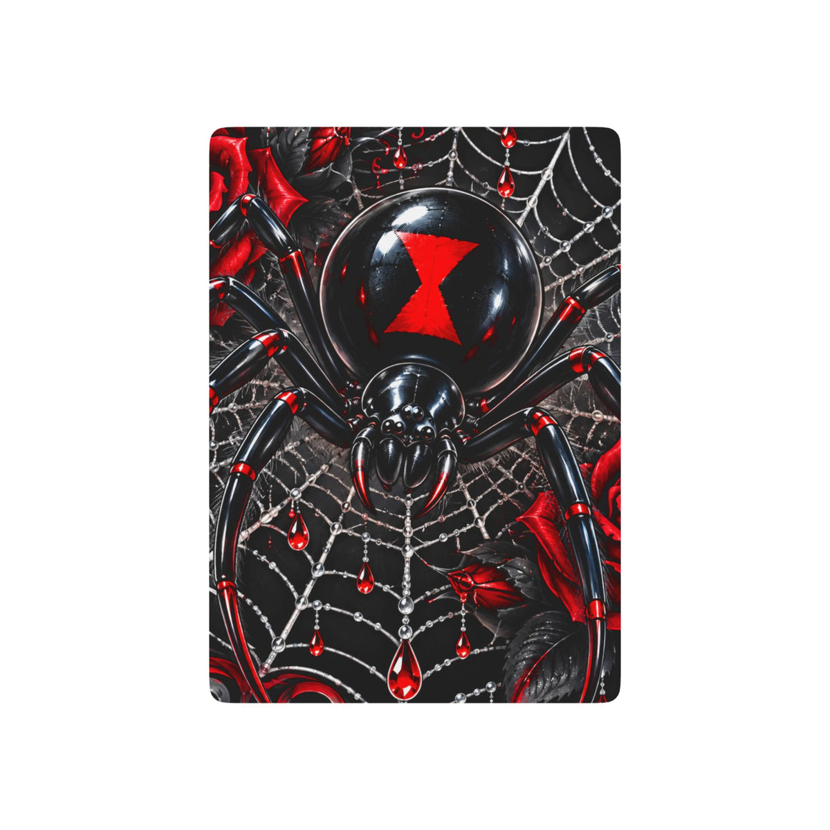 Spiderweb Gothic Poker Playing Cards — Red & Black Deck
