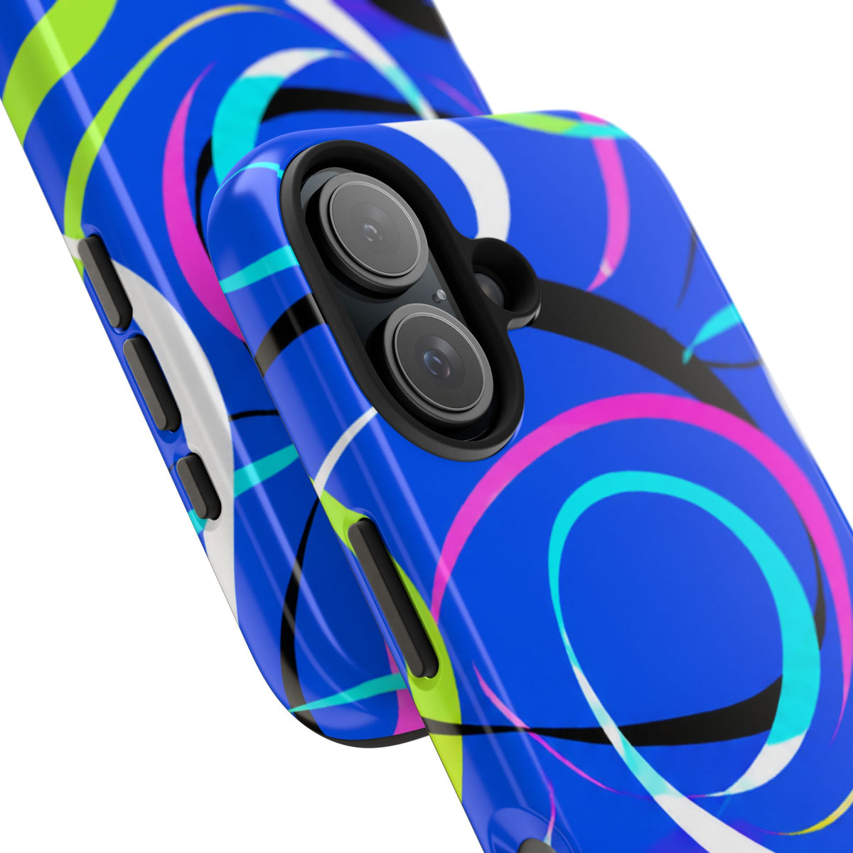 Tough Phone Case — Blue Abstract Swirl Protective Cover