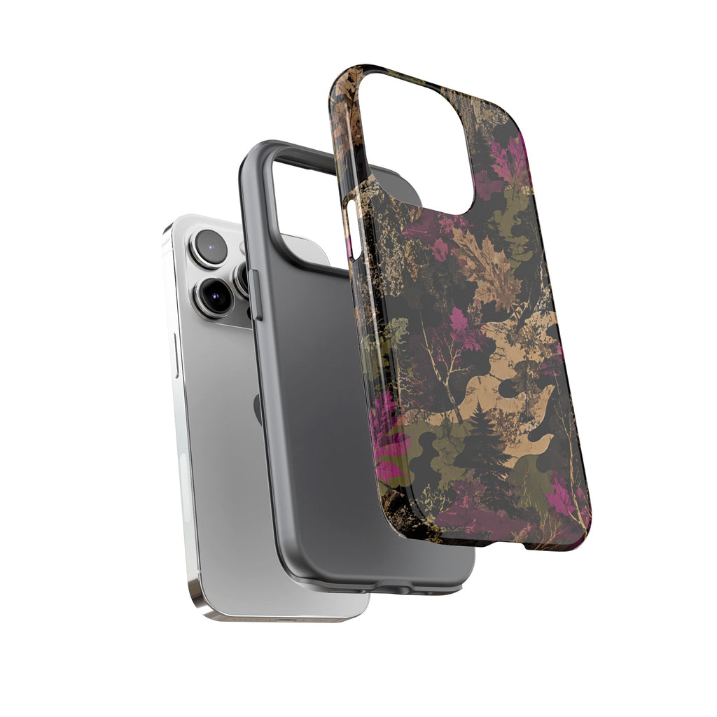 Camo Floral Tough Phone Case — Rugged Nature-Inspired Protection