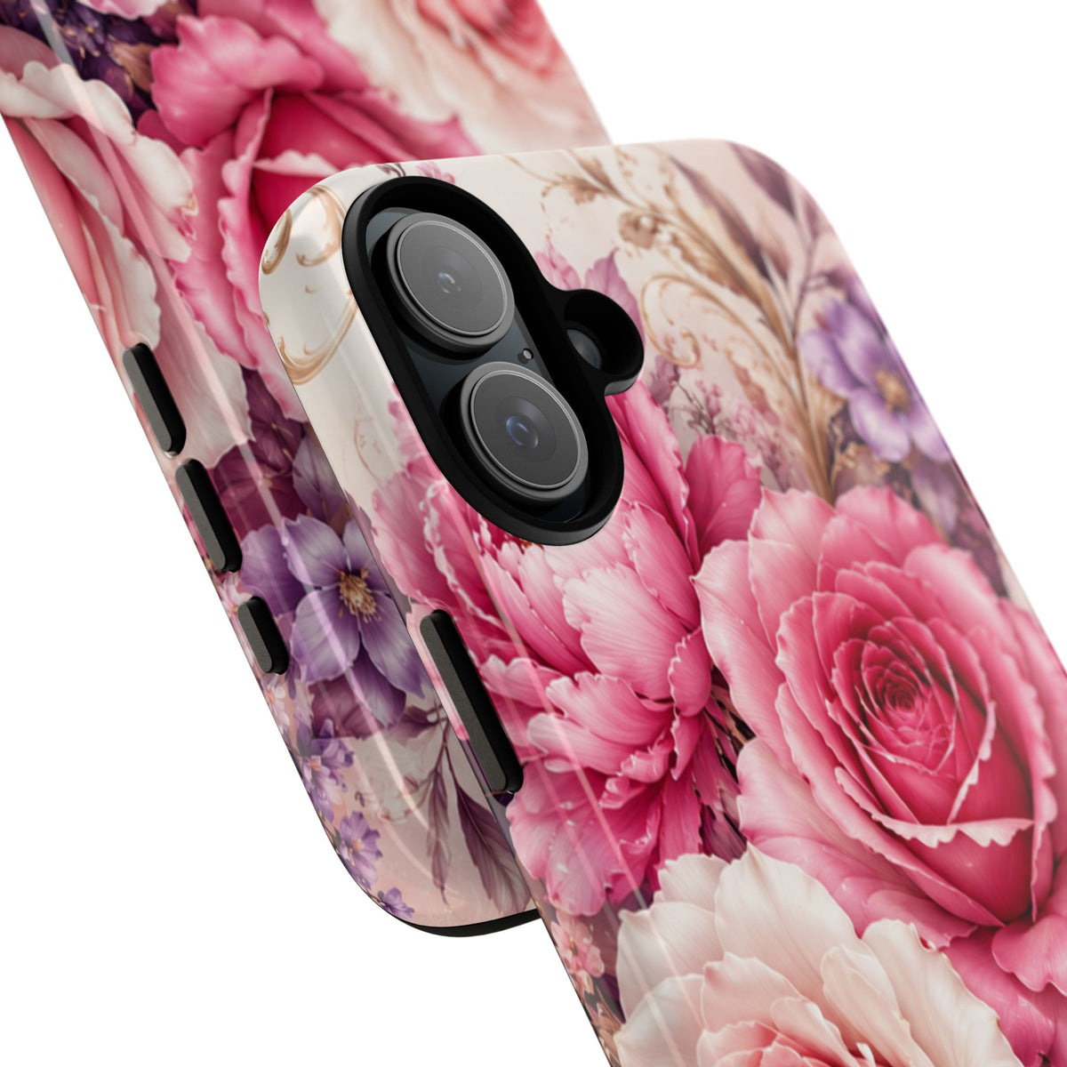 Pink Vintage Roses phone case | floral iPhone cover
