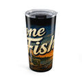 Gone Fishin' Tumbler 20oz | Fishing Lake Cabin Design