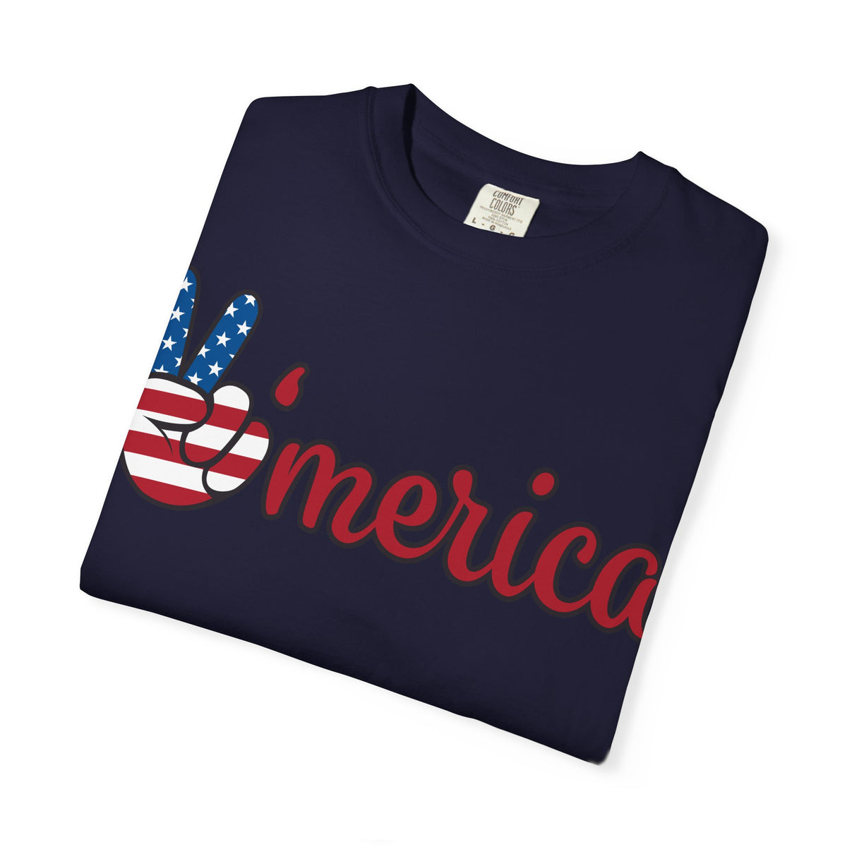 'Merica Patriotic Peace Sign T-Shirt – American Flag Fourth of July Tee