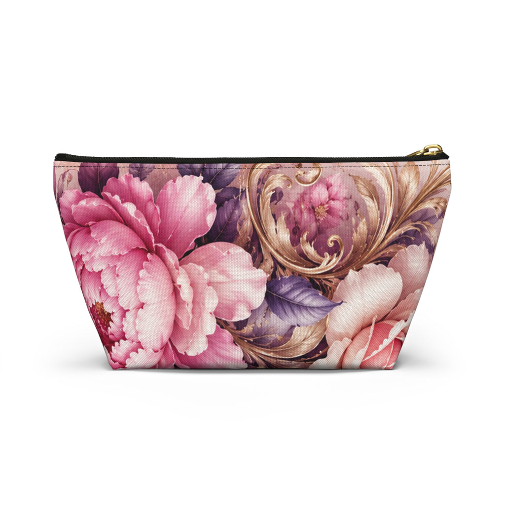 Vintage Pink Peonies Accessory Pouch