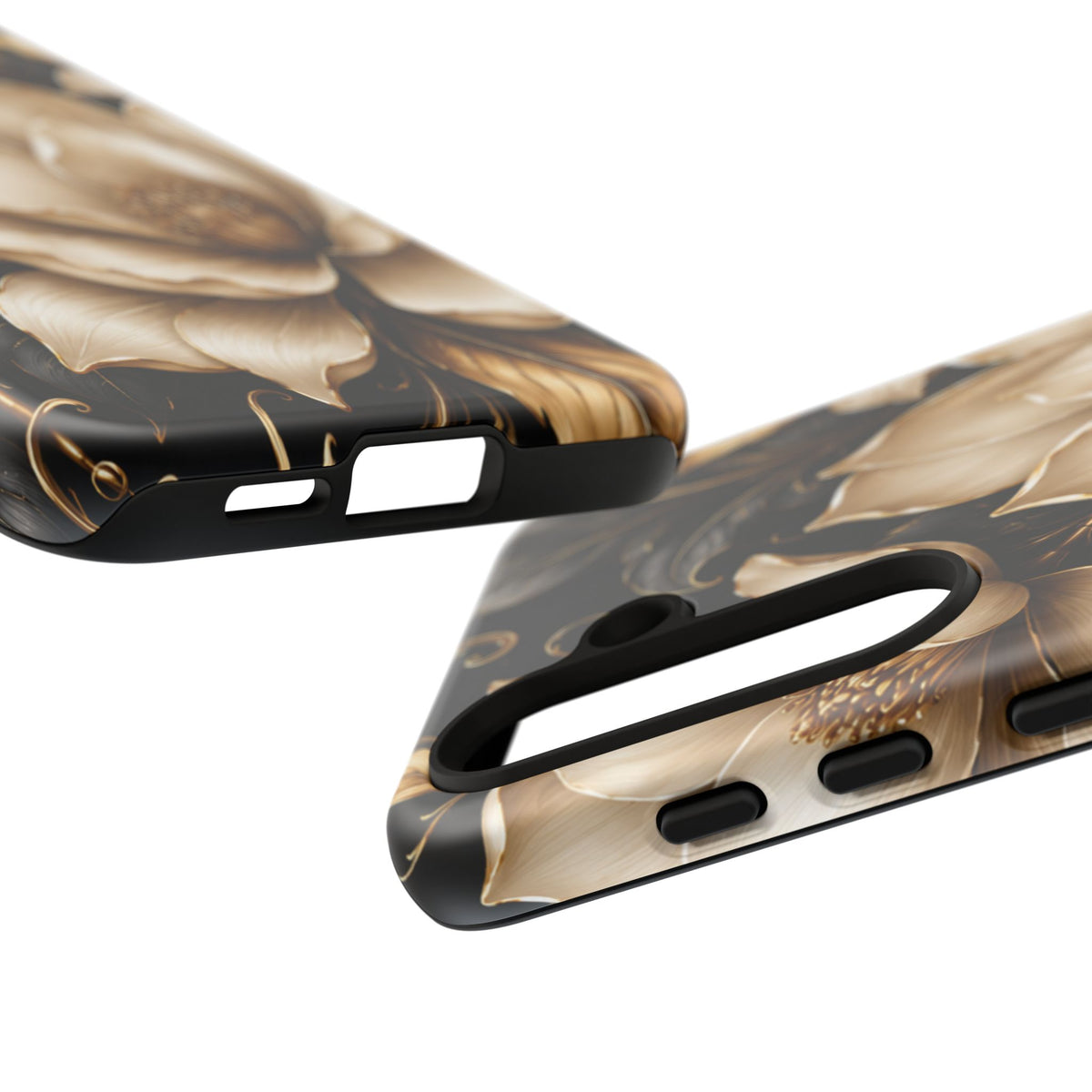 Floral Tough Case — Elegant Gold Magnolia Phone Case