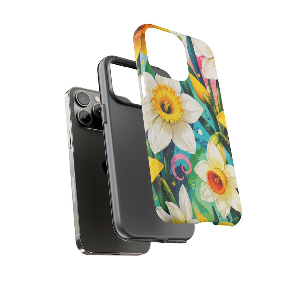 Daffodil Floral Phone Case — Bright Spring Garden Protective Cover