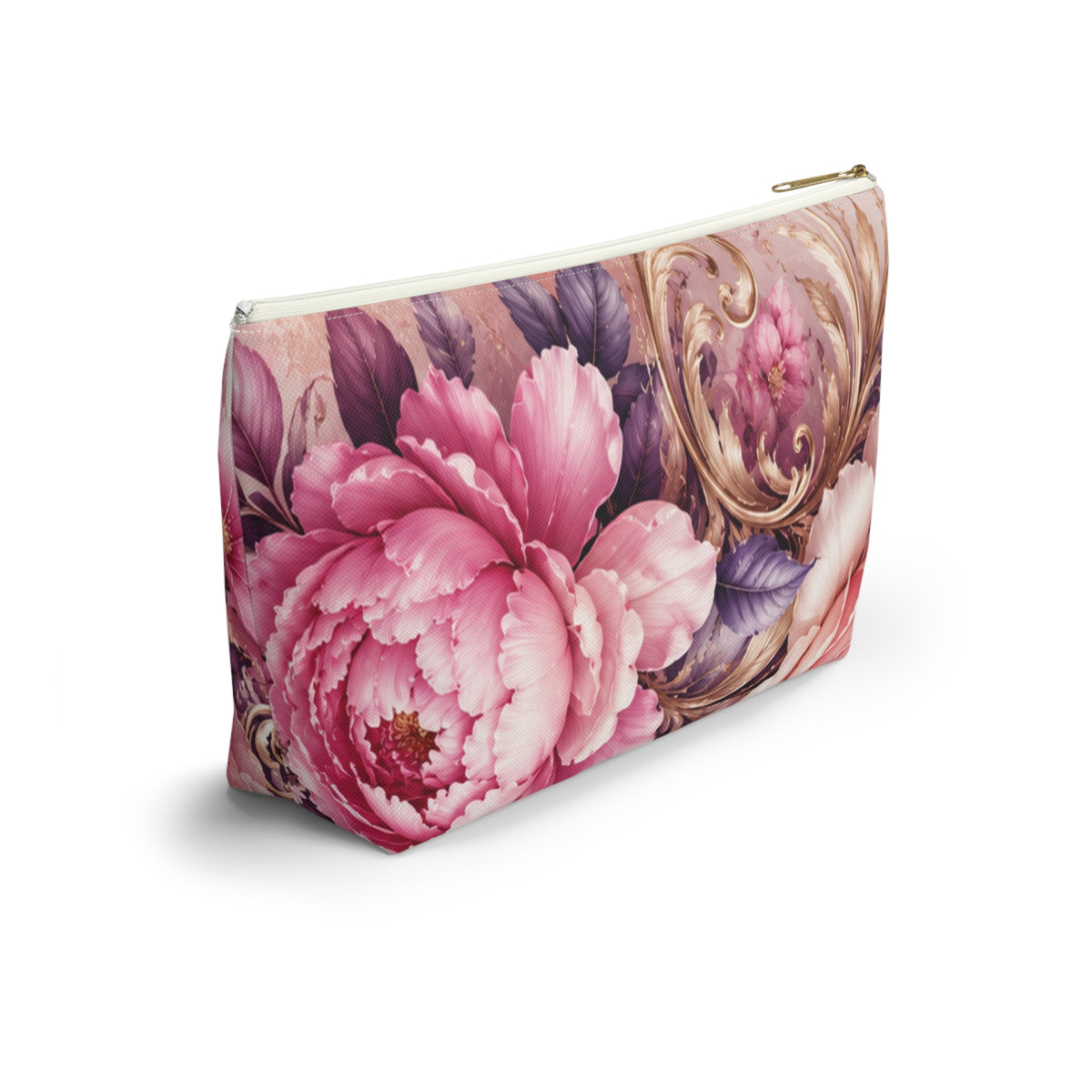 Vintage Pink Peonies Accessory Pouch