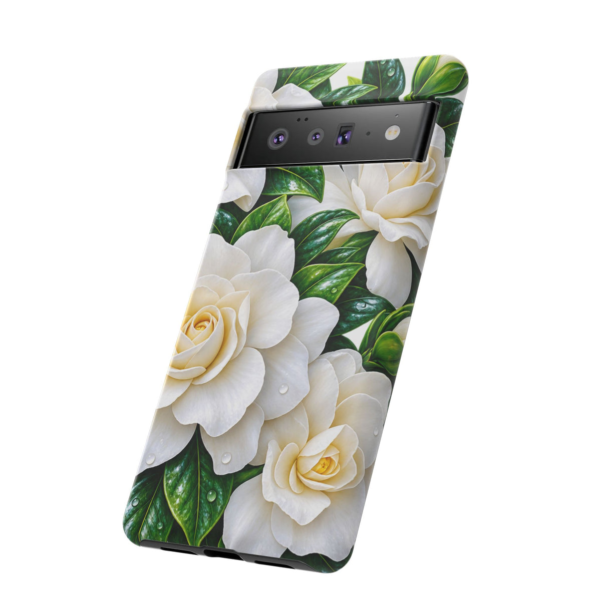 Floral Camellia Tough Case — White Gardenia Phone Cover