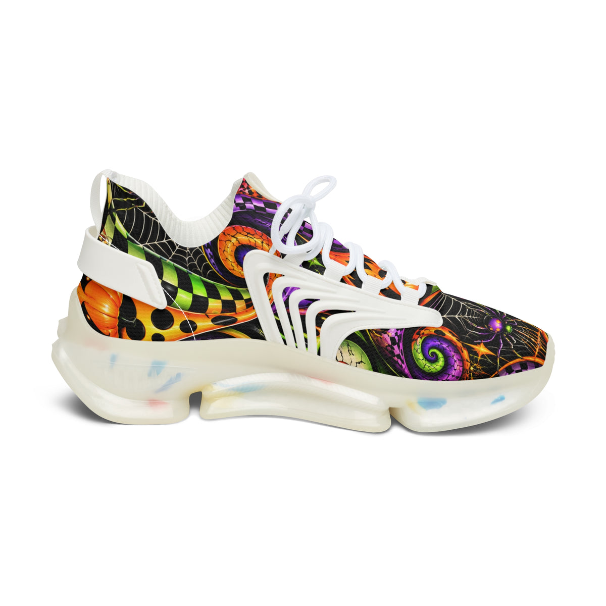 Women's Mesh Sneakers — Psychedelic Swirl Festival Running Shoes