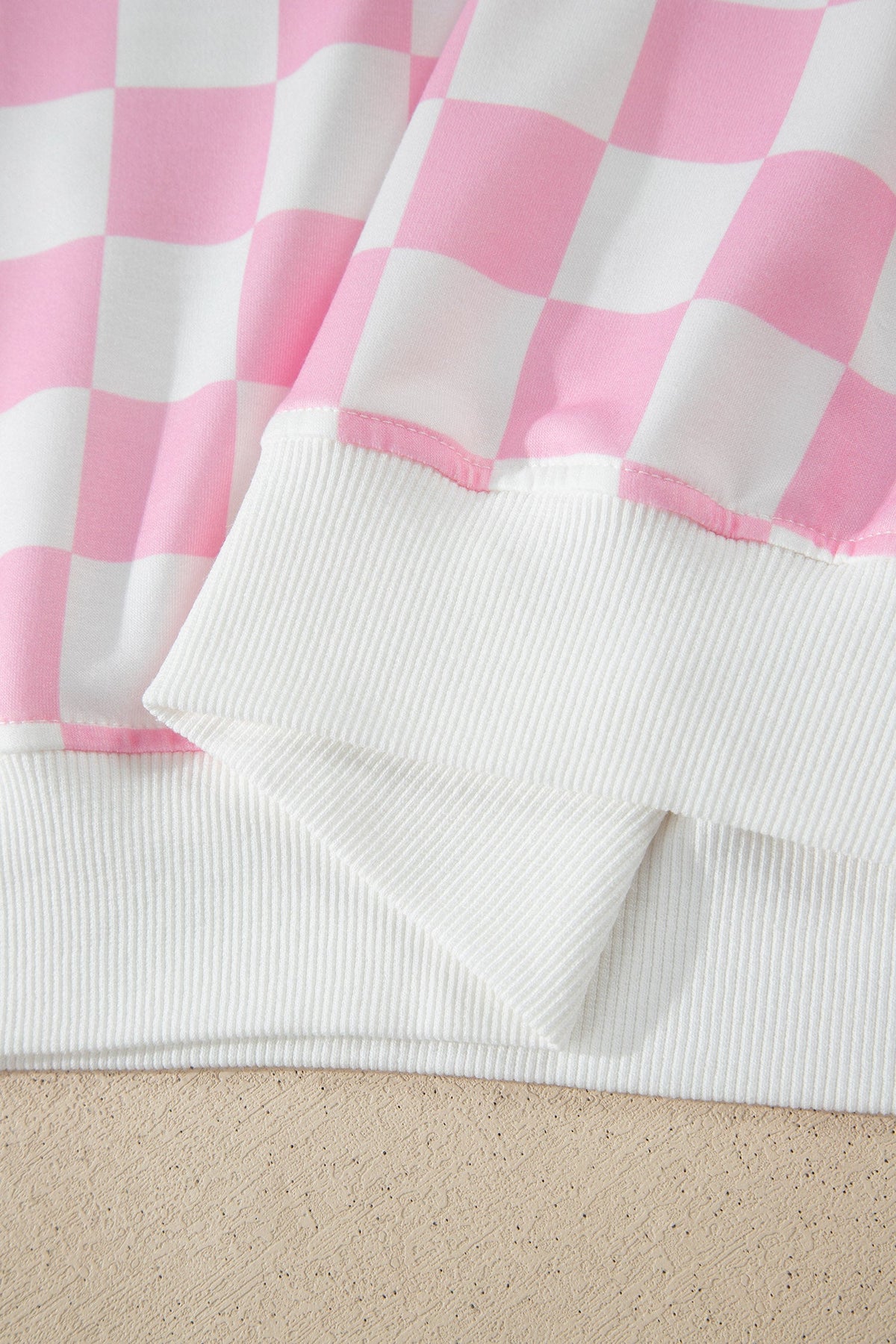 Checker Colorblock Mock Neck Top & Short Set