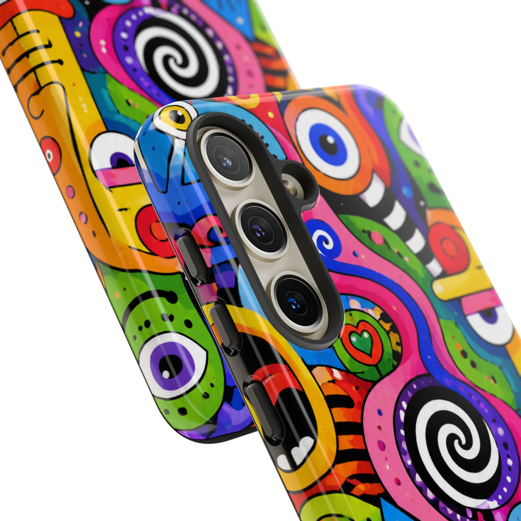 Colorful Abstract Doodle Tough Phone Case