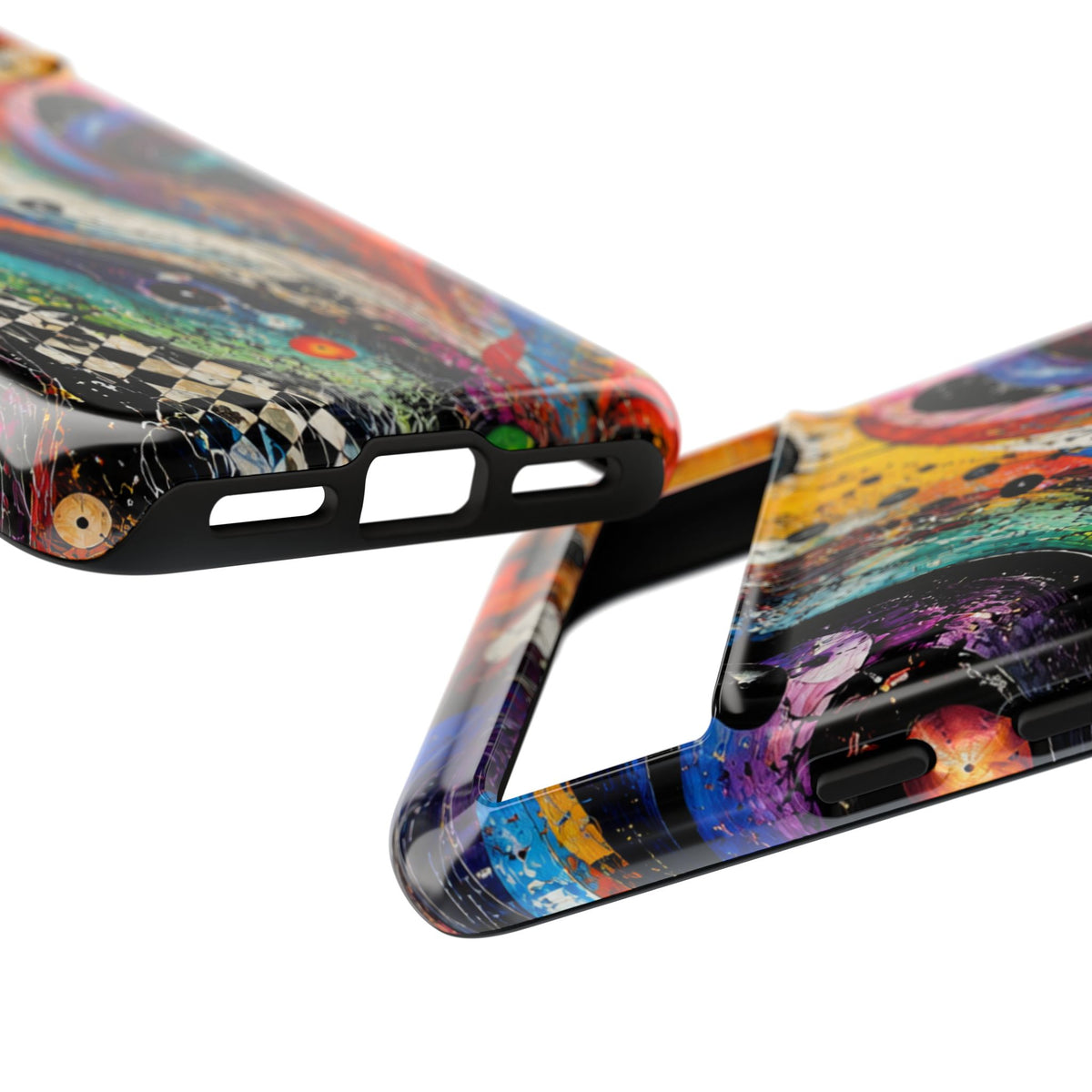 Abstract Cosmic Swirl Phone Case — Colorful Artistic iPhone Tough Case