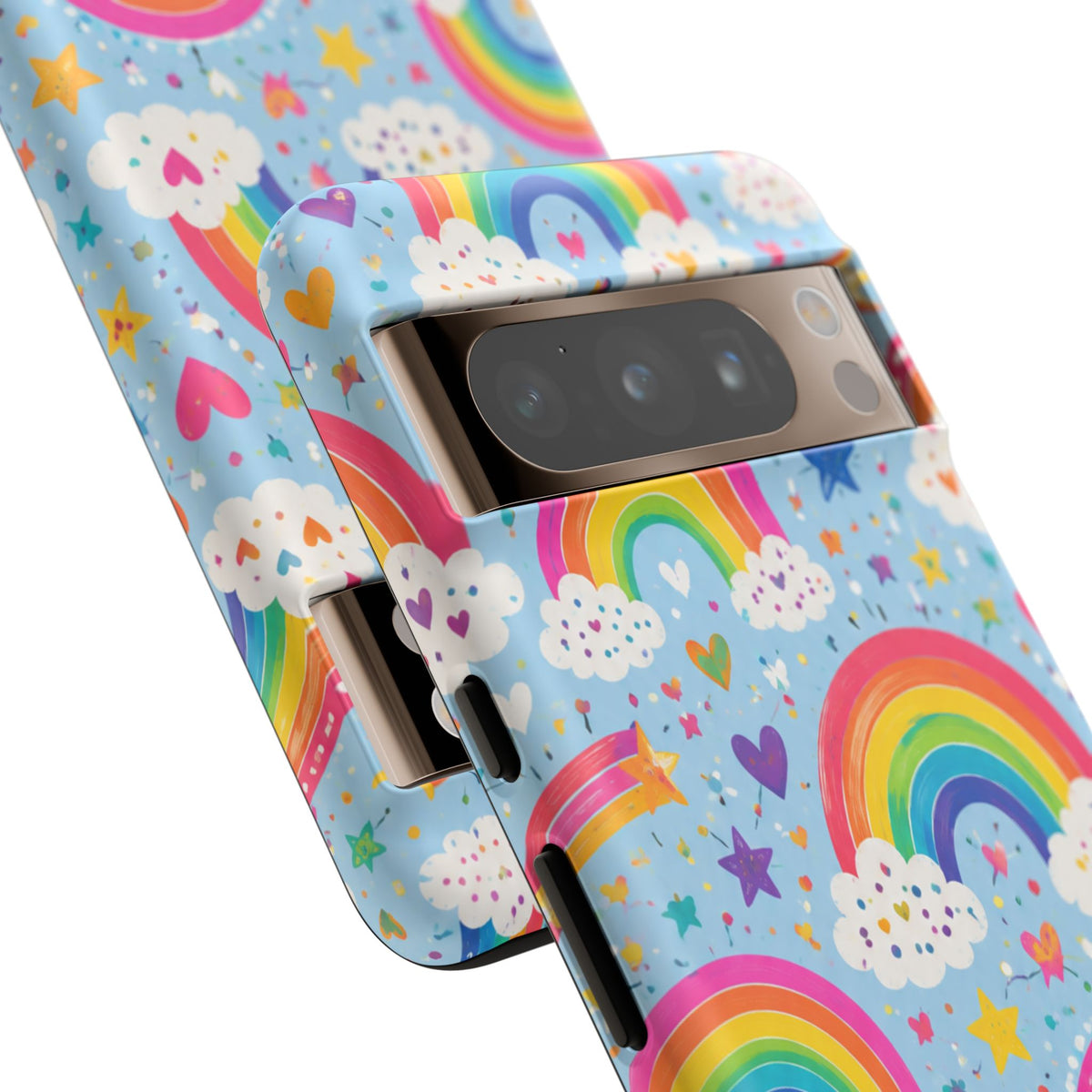 Rainbow Clouds Phone Case — Cute Pastel Rainbow Pattern Tough Case