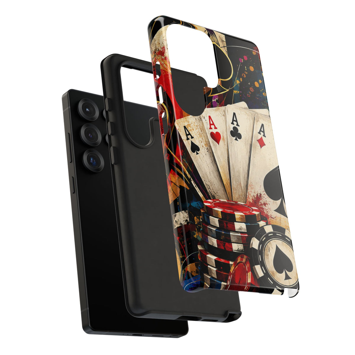 Casino Poker Ace Phone Case — Vintage Playing Cards & Chips Protective Cover