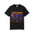 Screaming in the Night T-shirt | Horror Skeleton Moon Graphic