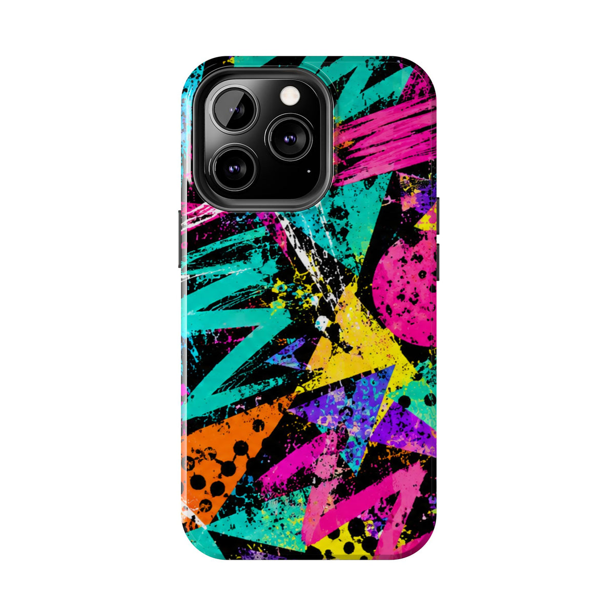 Tough Phone Case — Neon Graffiti Splash Protective Cover