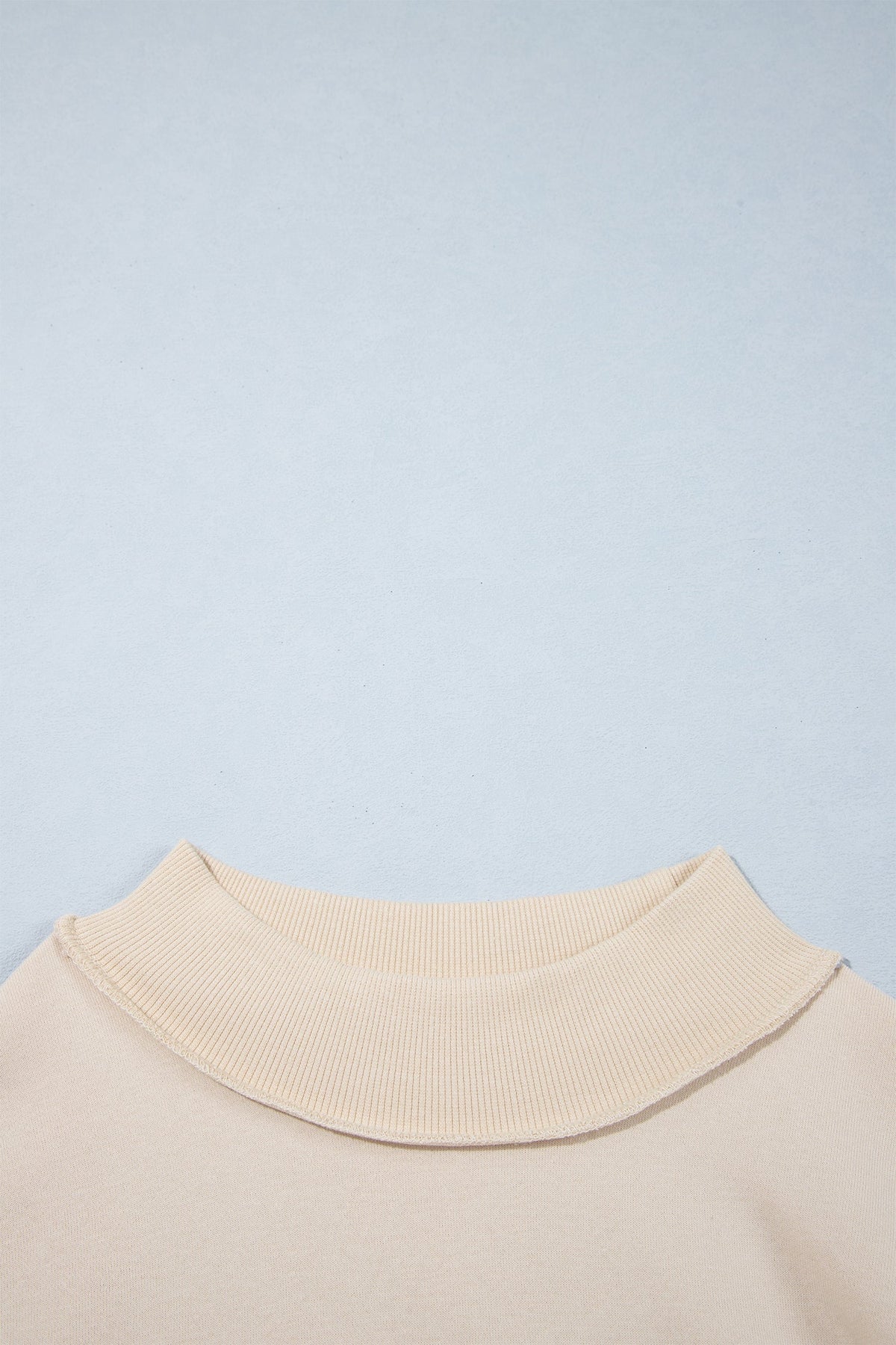 Christ Is King Cross Embroidery Exposed Seam Sweatshirt
