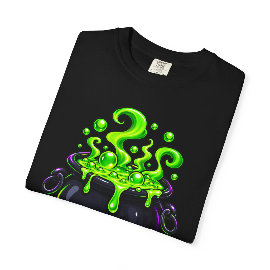 Glowing Witch Cauldron T-shirt | Spooky Halloween Potion Tee